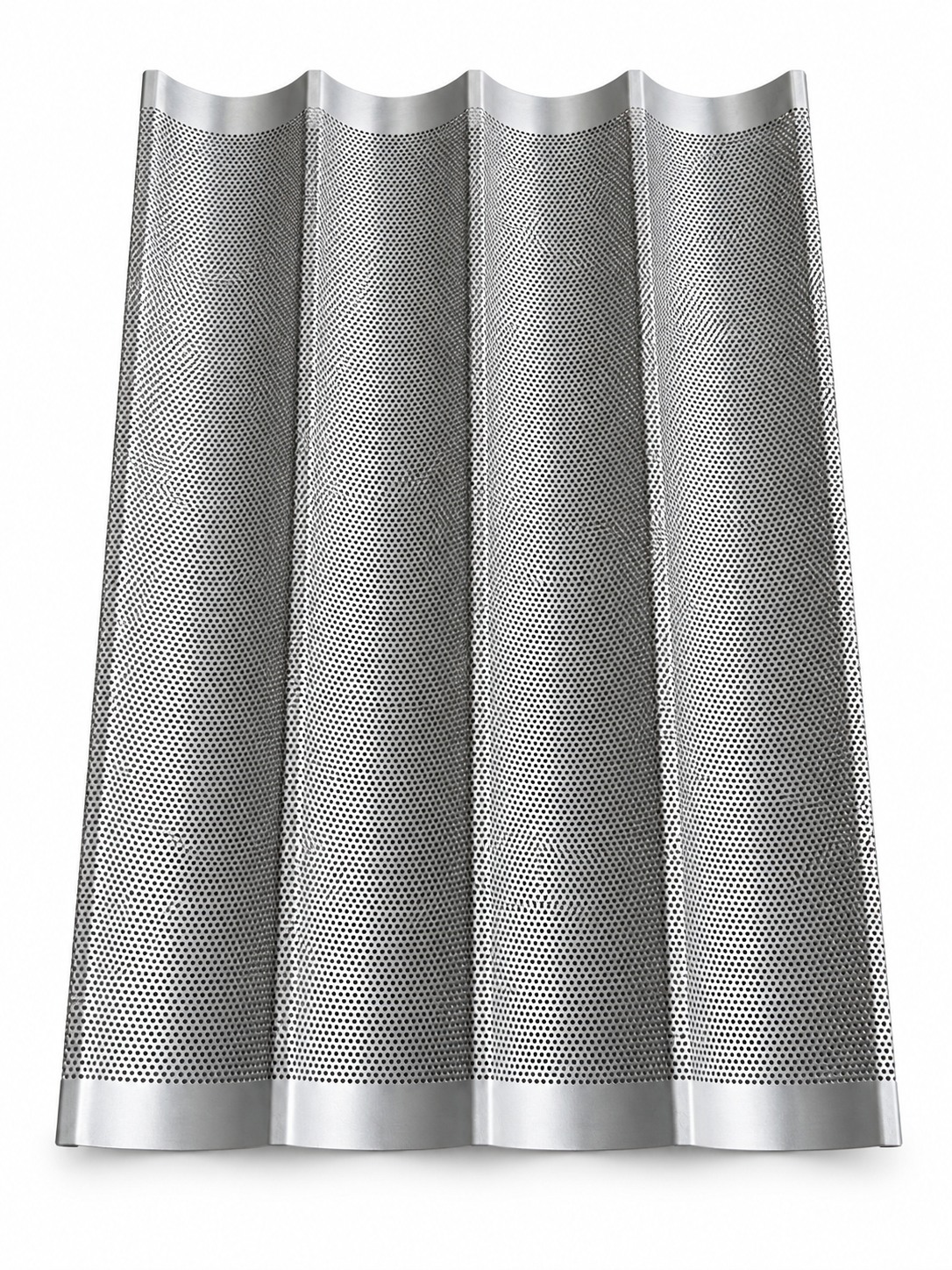 Four-channel perforated aluminum baguette pan