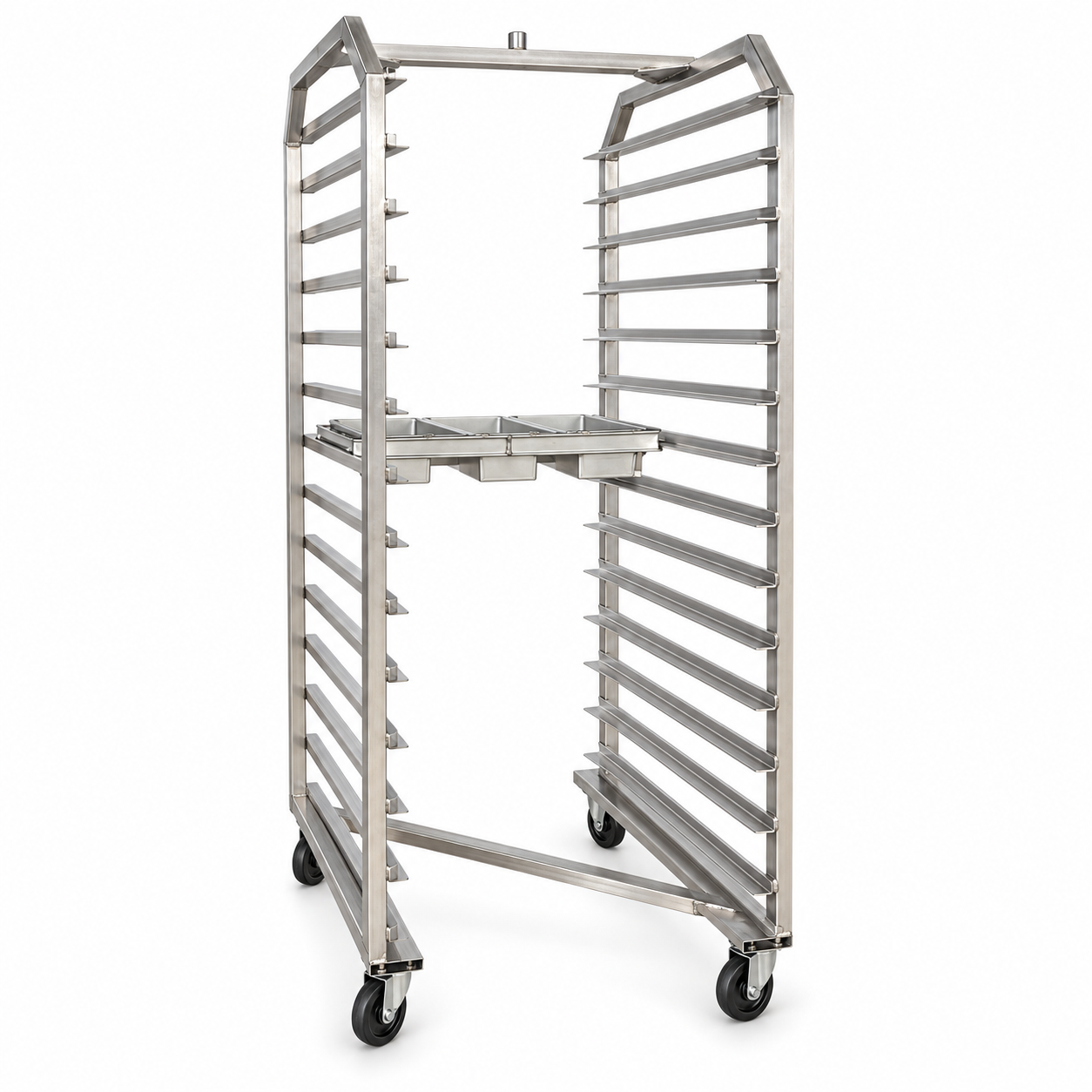 Z nesting oven rack in stainless steel